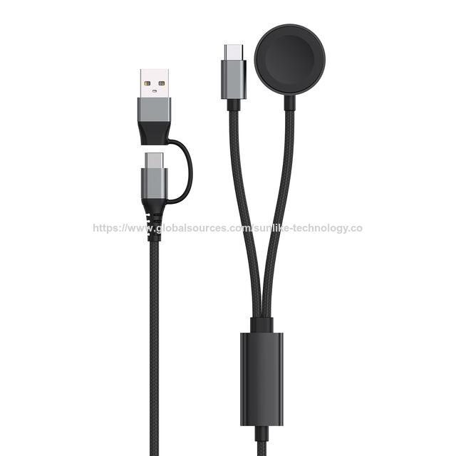 ODM OEM All-in-One-Ladekabel, 2,5W für Apple Watch, 95W für USB-C-Geräte, schnelle Schnittstellenkonvertierung