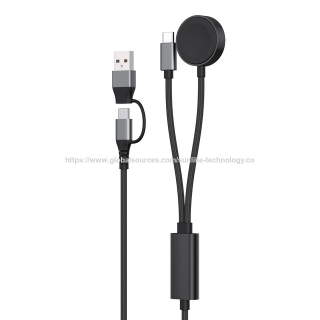 ODM OEM All-in-One-Ladekabel, 2,5W für Apple Watch, 95W für USB-C-Geräte, schnelle Schnittstellenkonvertierung