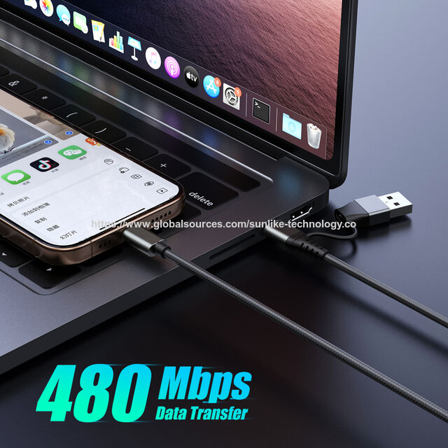 ODM OEM All-in-One-Ladekabel, 2,5W für Apple Watch, 95W für USB-C-Geräte, schnelle Schnittstellenkonvertierung