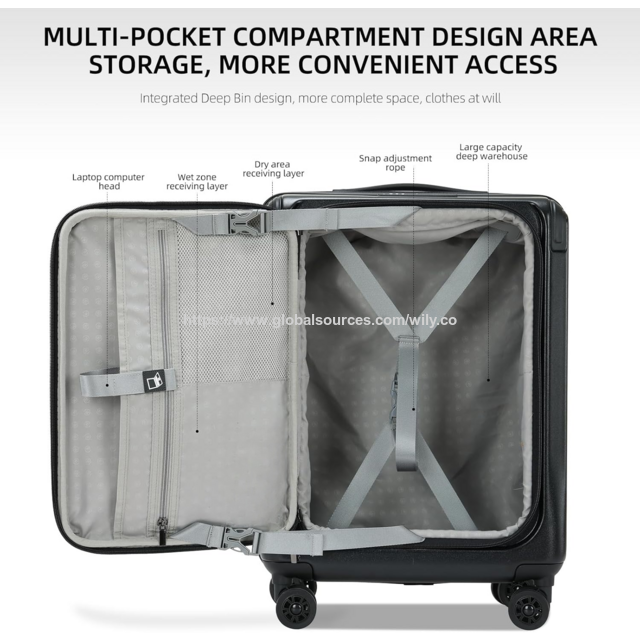 Conjunto de Malas Rígidas com Bolsa de Viagem, Mala Expansível com Bolso Frontal, Rodas Giratórias com Trava TSA, Conjunto de Bolsas de Viagem de Várias Peças