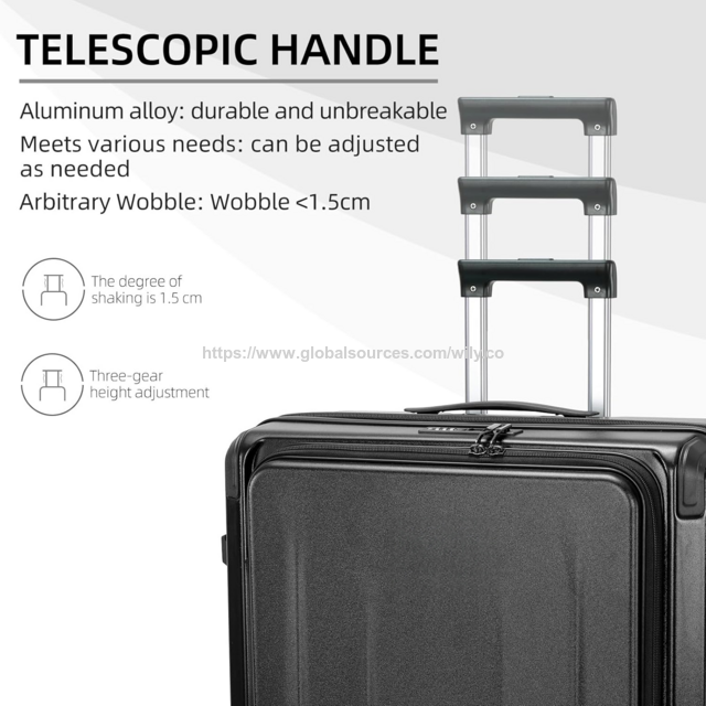 Conjunto de Malas Rígidas com Bolsa de Viagem, Mala Expansível com Bolso Frontal, Rodas Giratórias com Trava TSA, Conjunto de Bolsas de Viagem de Várias Peças