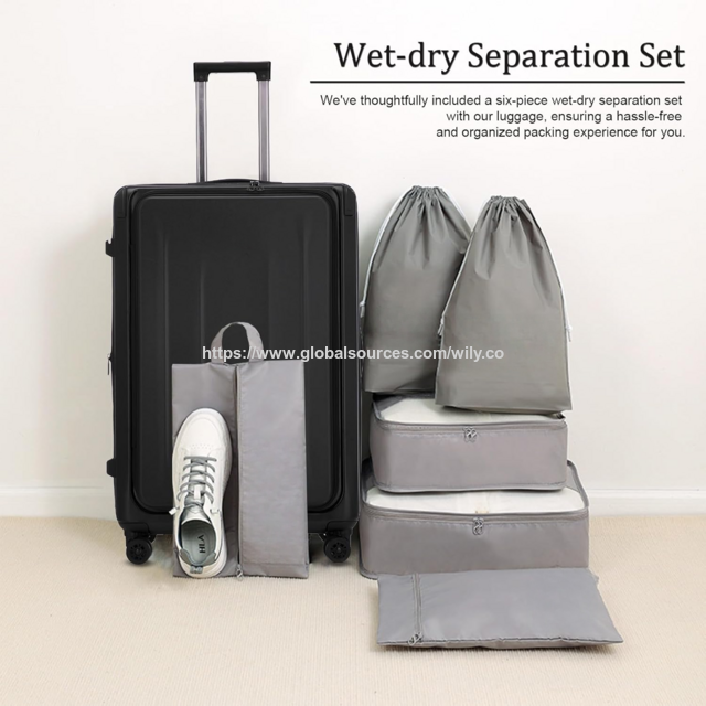 Conjunto de Malas Rígidas com Bolsa de Viagem, Mala Expansível com Bolso Frontal, Rodas Giratórias com Trava TSA, Conjunto de Bolsas de Viagem de Várias Peças