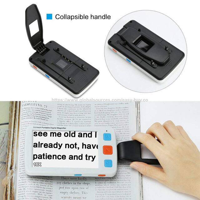 Ayuda visual electrónica portátil de mano, alta definición, baja visión