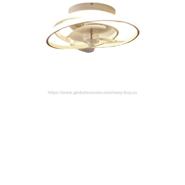 Ventilador de Techo Minimalista y Atmosférico con Control por Voz Inteligente, Lámpara Ventilador para Comedor