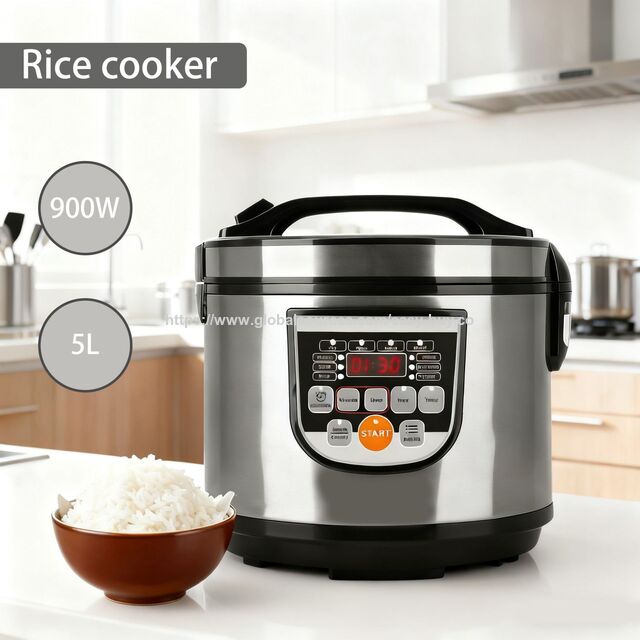 Cuiseur à Riz Intelligent pour le Commerce Extérieur, Cuiseur à Riz Intelligent Multifonction de 5L à Grande Capacité