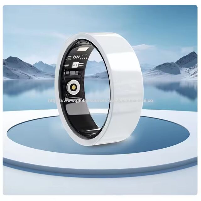 Bague Intelligente Céramique Paiement NFC, Fabricants OEM ODM 2025, Tracker Santé ECG Fitness avec Moniteur App pour Femmes Hommes Tailles 6-14