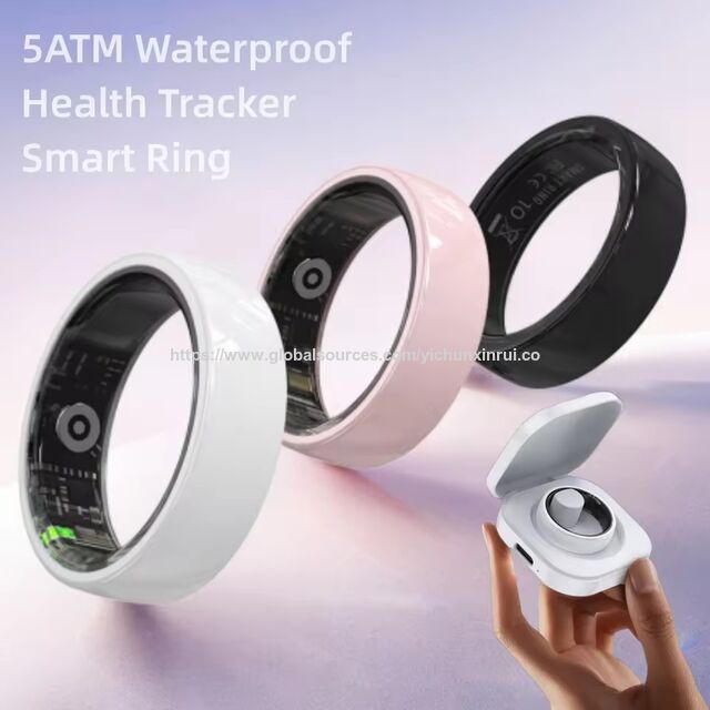 Bague Intelligente Céramique Paiement NFC, Fabricants OEM ODM 2025, Tracker Santé ECG Fitness avec Moniteur App pour Femmes Hommes Tailles 6-14