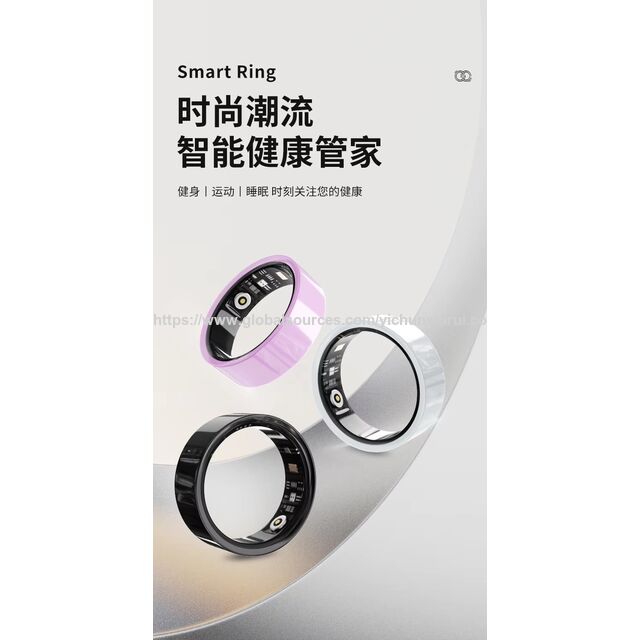 Bague Intelligente de Santé avec Oxygène Sanguin, Fréquence Cardiaque, Suivi du Sommeil, Matériau Céramique, Chargement Magnétique, Étanche 5ATM+IP68