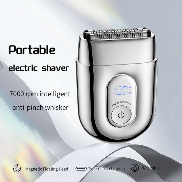Mini Elektrorasierer - Tragbarer Rotationsrasierer, IPX6 wasserdicht