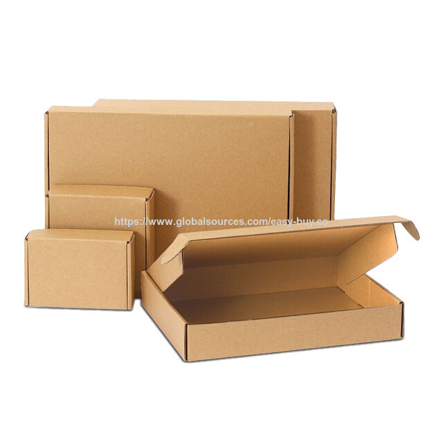Caixas de embalagem de vestuário Caixas de avião extrarresistentes, caixas de papel personalizadas, kraft de três camadas, caixas de embalagem de roupas, caixas quadradas