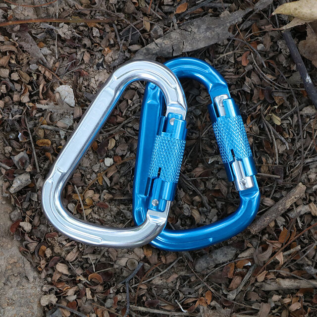 26KN Schwerlast-Karabiner mit automatischer Verriegelung, professionelle 7075 Aluminium D-Ring Kletterkarabiner für Felsklettern, Camping, Hängematte