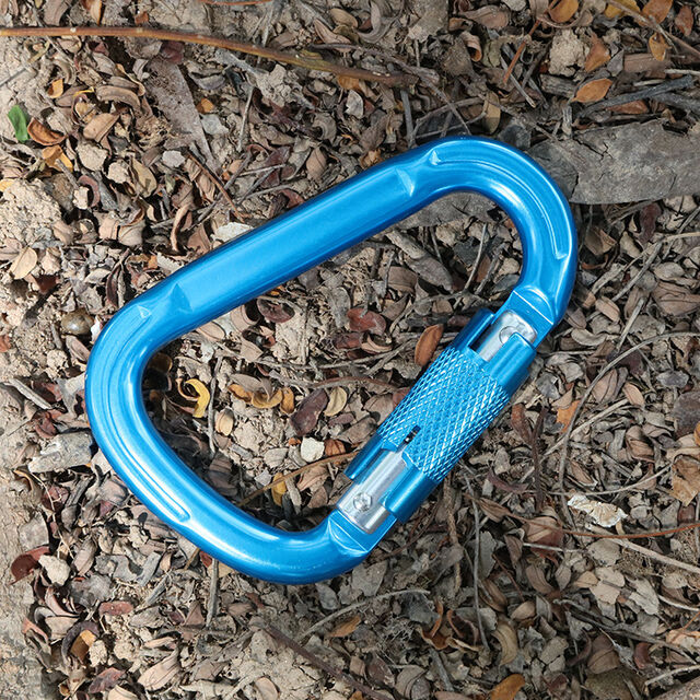 26KN Schwerlast-Karabiner mit automatischer Verriegelung, professionelle 7075 Aluminium D-Ring Kletterkarabiner für Felsklettern, Camping, Hängematte