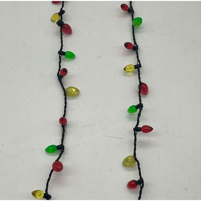 Weihnachts-LED-Lichterkette, Weihnachtsserie, Glühbirne, 8 rote Lichter, kleine blinkende Glühbirne, Halskette