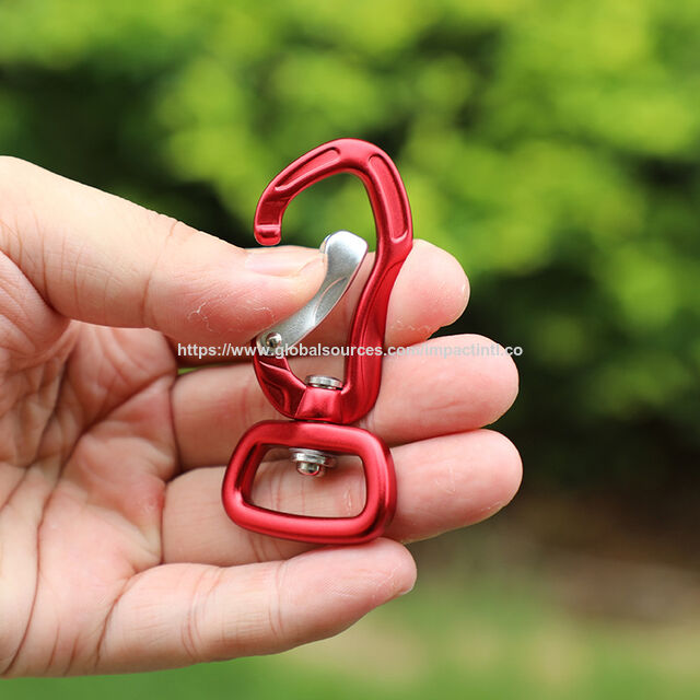 Mehrzweck-Drehkarabiner, kleiner D-Ring Aluminium-Karabinerclip für Hundeleinen, Schlüsselanhänger, Rucksäcke und Campingausrüstung, Großhandel