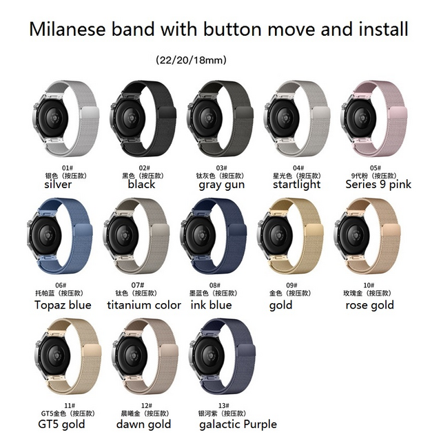 Luxus Milanese Loop Uhrenarmband Edelstahl 20mm Magnetverschluss ROHS-zertifiziert Klassisch Langlebig