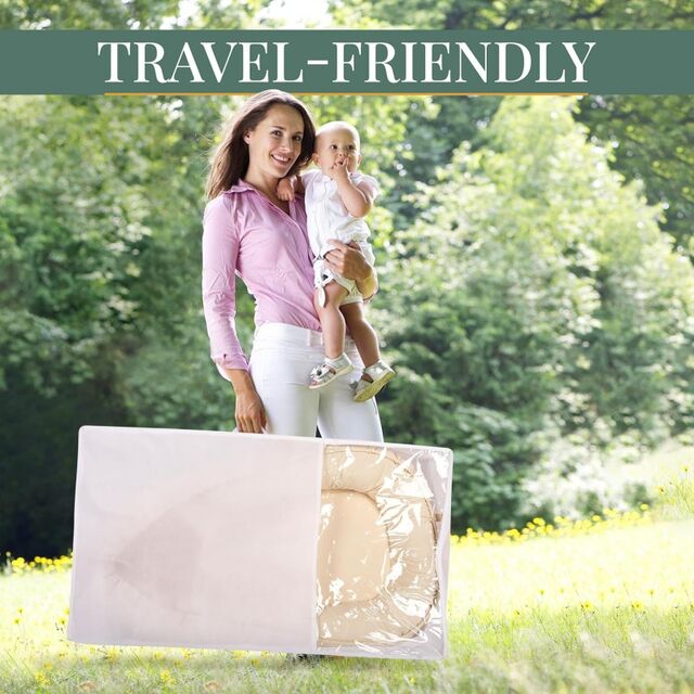 Umweltfreundliche, weiche Baby-Liege mit Reisetasche für 0-12 Monate, Baby-Nestchen-Kissen