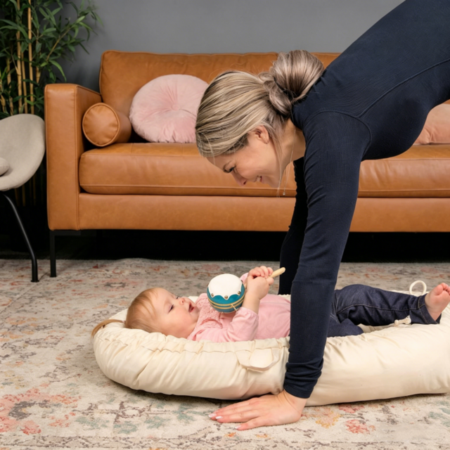 Umweltfreundliche, weiche Baby-Liege mit Reisetasche für 0-12 Monate, Baby-Nestchen-Kissen