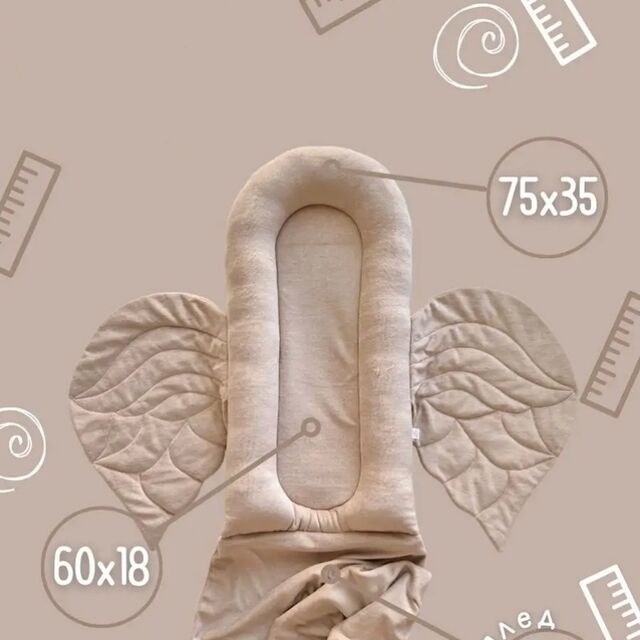 Minky-Stoff Baby-Beistellbett-Lounger mit flügelförmiger Abdeckung, Baby-Schlafkissen