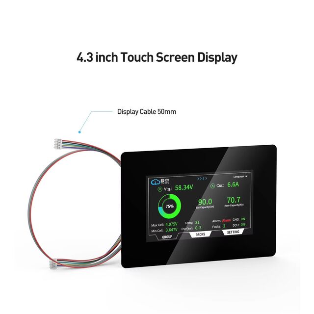 JK-PB2A16S10P Heimspeicher JK BMS Wechselrichter Lithium-Ionen-Akku Zubehör BMS mit LCD Smart