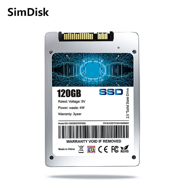 SimDisk Usine Vente en Gros SSD SATA 3 2,5 pouces 120 Go 240 Go 480 Go 1 To Disque SSD Interne pour Ordinateur Portable