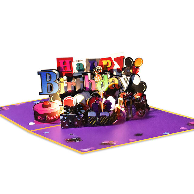 Carte de Joyeux Anniversaire - Joue la chanson 'HAPPY', Carte Musicale 3D de Joyeux Anniversaire, Cartes d'Anniversaire pour Femmes, Cartes d'Anniversaire pour Hommes