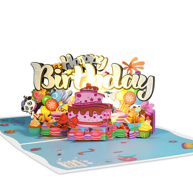 Carte de Joyeux Anniversaire - Joue la chanson 'HAPPY', Carte Musicale 3D de Joyeux Anniversaire, Cartes d'Anniversaire pour Femmes, Cartes d'Anniversaire pour Hommes