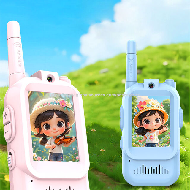 Kinderfreundliche kabellose Walkie-Talkies mit 2,0-Zoll-IPS-Display. 300.000 Pixel.