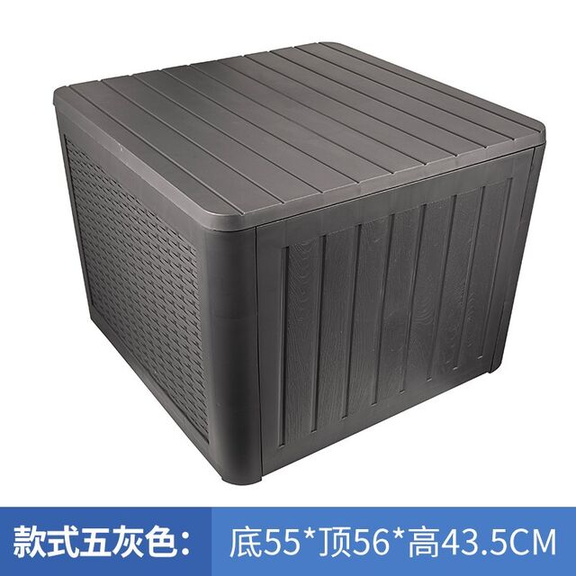 Armário de armazenamento de PP para jardim, caixa de armazenamento flip para uso doméstico, armário de armazenamento externo resistente à chuva e ao sol