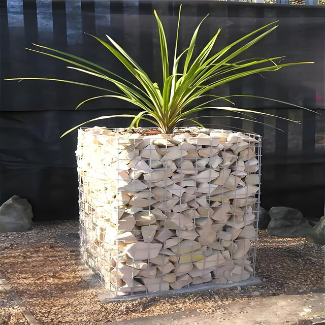 Caixa de Gabião Galvanizada Soldada, Malha Quadrada para Jardim Paisagístico, Muro de Contenção de Margem de Rio, Processamento Personalizado