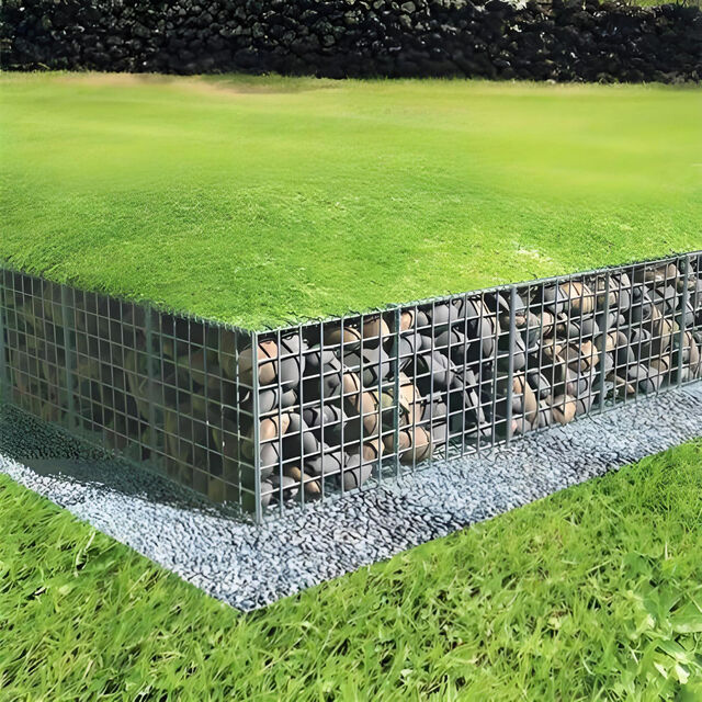 Caixa de Gabião Galvanizada Soldada, Malha Quadrada para Jardim Paisagístico, Muro de Contenção de Margem de Rio, Processamento Personalizado