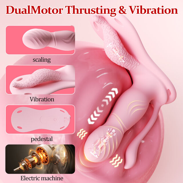 Vibrateur Féminin en Silicone Étanche à Double Moteur Contrôlé par Application - 10 Intensités Certifiées pour le Plaisir Anal et Vaginal
