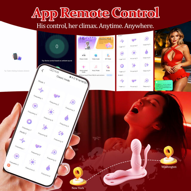 Vibrateur Féminin en Silicone Étanche à Double Moteur Contrôlé par Application - 10 Intensités Certifiées pour le Plaisir Anal et Vaginal