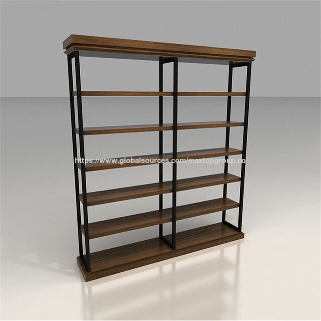 Présentoir mural pour magasin de vêtements, grand rayonnage en fer, présentoir pour vêtements d'enfants, vitrine en bois