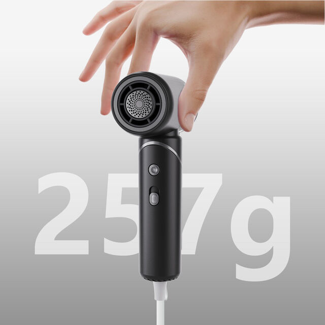 Sèche-cheveux Mini Portable BLDC Haute Vitesse Pliable Ionique Double Tension Large Mini Souffleur avec Diffuseur