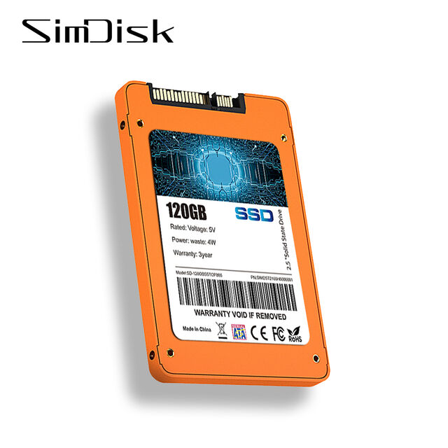 SimDisk SSD SATA Interne 2.5 Pouces 120GB 128GB 256GB 512GB 1TB 2TB Disque SSD Haute Vitesse pour Ordinateurs