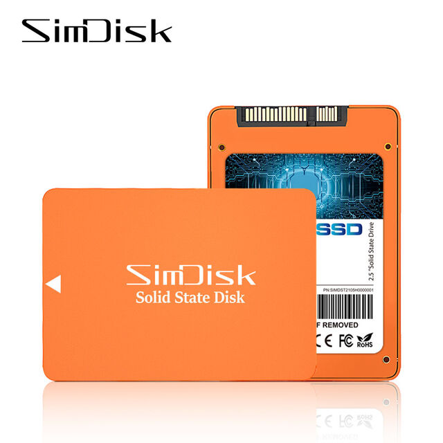 SimDisk SSD SATA Interne 2.5 Pouces 120GB 128GB 256GB 512GB 1TB 2TB Disque SSD Haute Vitesse pour Ordinateurs