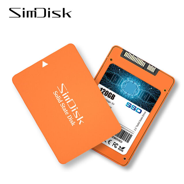 SimDisk SSD SATA Interne 2.5 Pouces 120GB 128GB 256GB 512GB 1TB 2TB Disque SSD Haute Vitesse pour Ordinateurs