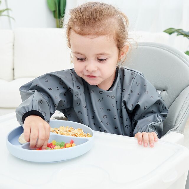Conjunto de Babadores de Manga Longa Econômico para Bebê, Babador Impermeável com Bolso, Babador com Mangas para Crianças de 6 a 24 Meses