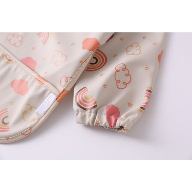 Conjunto de Babadores de Manga Longa Econômico para Bebê, Babador Impermeável com Bolso, Babador com Mangas para Crianças de 6 a 24 Meses