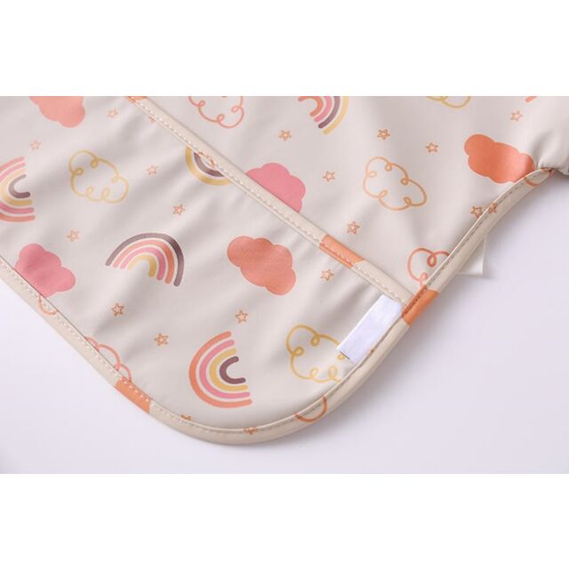 Conjunto de Babadores de Manga Longa Econômico para Bebê, Babador Impermeável com Bolso, Babador com Mangas para Crianças de 6 a 24 Meses