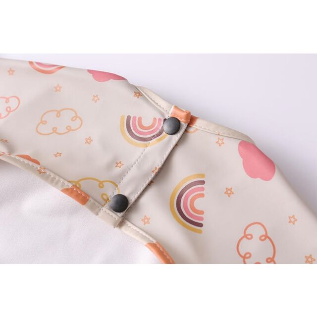 Conjunto de Babadores de Manga Longa Econômico para Bebê, Babador Impermeável com Bolso, Babador com Mangas para Crianças de 6 a 24 Meses