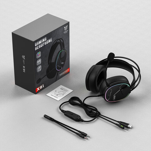Casque filaire ONIKUMA X91 en stock en gros, codec AAC, prise audio 3,5 mm