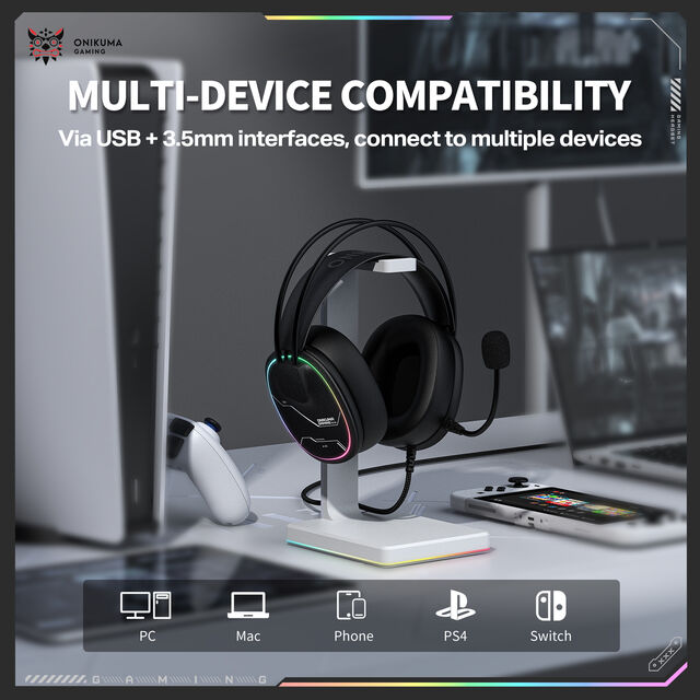 Casque filaire ONIKUMA X91 en stock en gros, codec AAC, prise audio 3,5 mm