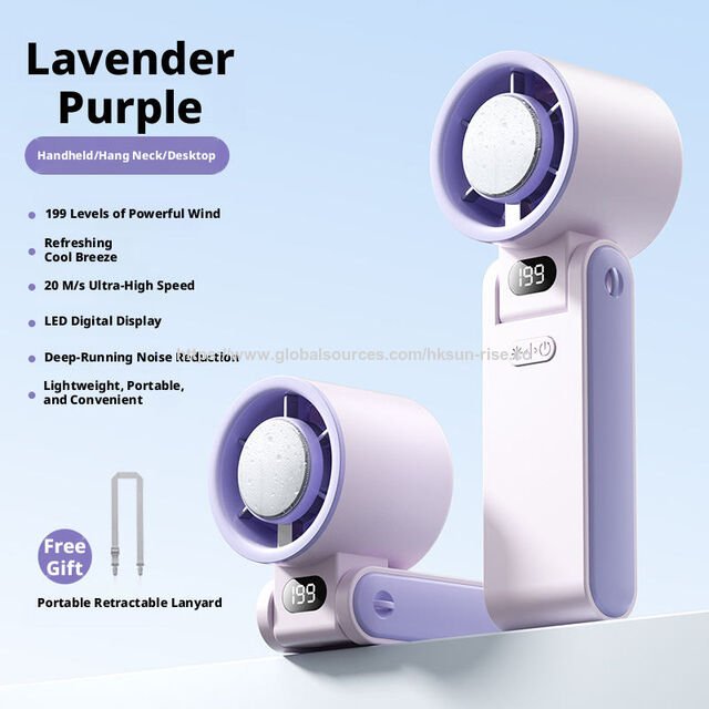 Neuer digitaler Handventilator mit Kühlfunktion, wiederaufladbar, faltbar, Tischventilator, Hochgeschwindigkeits-Mini-Tragbarer Lüfter mit individuellem Logo