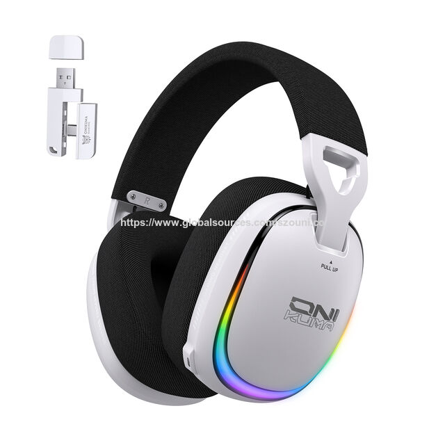 Casque de Jeu Sans Fil ONIKUMA GT805 avec Microphone Avancé à Réduction de Bruit et Éclairage RVB pour PS5, PC, Switch - Drivers de 50mm