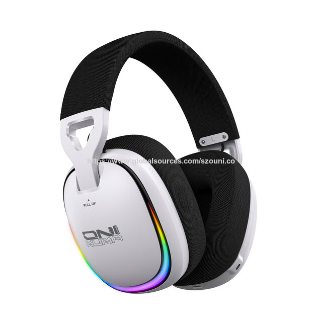 Casque de Jeu Sans Fil ONIKUMA GT805 avec Microphone Avancé à Réduction de Bruit et Éclairage RVB pour PS5, PC, Switch - Drivers de 50mm
