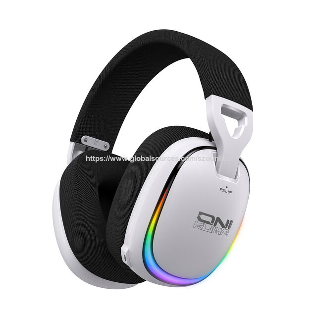 Casque de Jeu Sans Fil ONIKUMA GT805 avec Microphone Avancé à Réduction de Bruit et Éclairage RVB pour PS5, PC, Switch - Drivers de 50mm