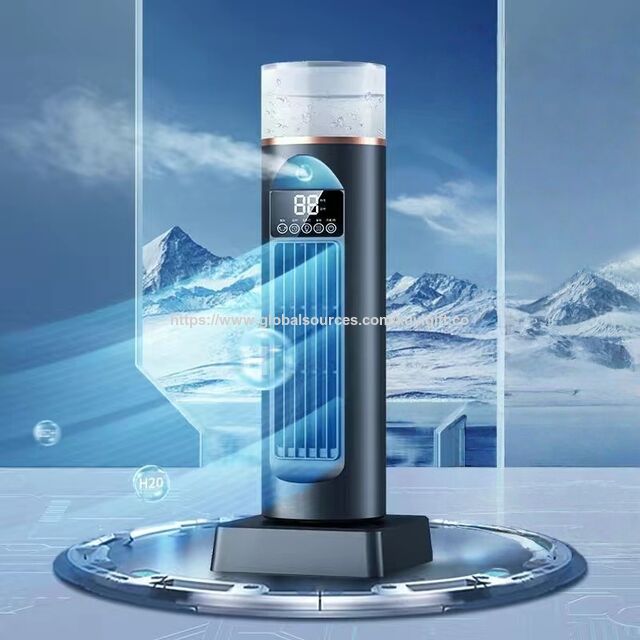 Flüsterloser Turmventilator mit Nebelfunktion, Verdunstungs-Luftkühler, Tisch-Wasserkühler, Haushalts-Sprühkühlventilator
