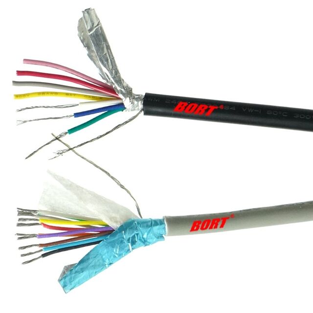 كابل تحكم مرن UL2570 1000 فولت 80 درجة مئوية 26AWG متعدد النواة نحاس مطلي بالقصدير مع درع PVC