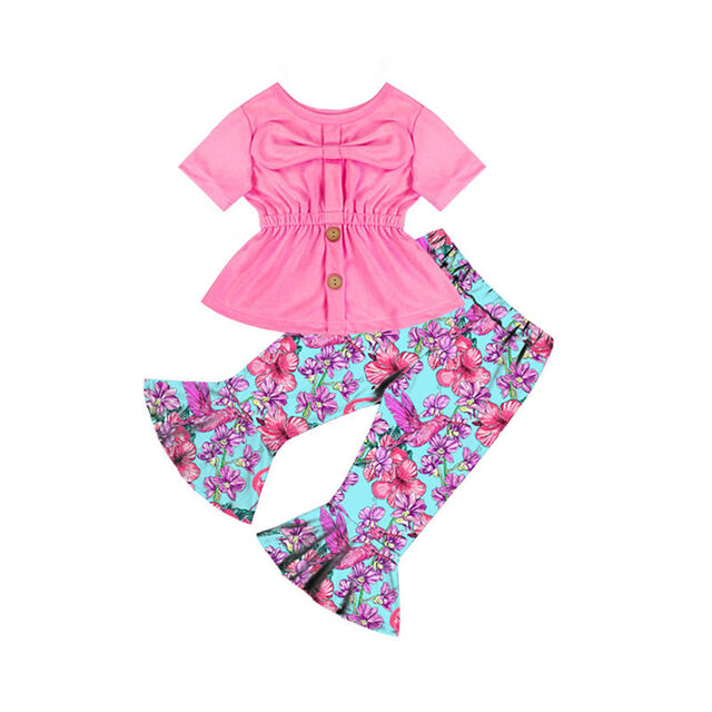 Sommer Mädchen Bekleidungsset Großhandel Kinder Boutique Bekleidung Lieferanten China